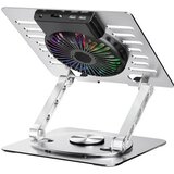 Wozinsky WDCX-X16-AS CoolBase RGB 360° rashladni stalak za laptop i tablet srebrni | shoptok.hr