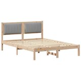  Krevetni okvir s tapiciranim uzglavljem Svijetlo siva Smeđa 120 x 190 cm | Shoptok.si
