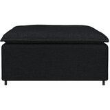  Modularni kauč s podnožjem, crni 100x100x48 cm | shoptok.hr