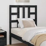  Uzglavlje za krevet crno 81 x 4 x 100 cm od masivne borovine | shoptok.hr