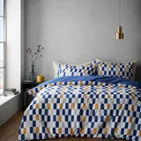 Content by Terence Conran Pamučna posteljina za bračni krevet 200x200 cm Oblong Checkerboard –