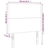 Uzglavlje Crno 90x5x118/128 cm Baršunasto | shoptok.hr