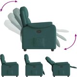  Naslonjač od tkanine tamnozeleni | shoptok.hr