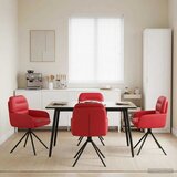  Okretne blagovaonske stolice 4 pcs Umjetna koža Crvena | shoptok.hr