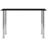 Maison Chic Jedilna miza - Kuhinjska miza - Jedilni stol črna 120x60x75 cm kaljeno steklo, (21715224) | Shoptok.si