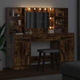  Set stola za oblačenje s LED s ladicama 3 pcs Dimljeni hrast | shoptok.hr