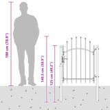 vidaXL Vrtna vrata s ključavnico Siva 100 x 100 cm Jeklo | Shoptok.si