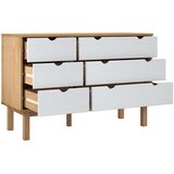  Ladičar OTTA smeđe-bijeli 111x43x73,5 cm od masivne borovine | shoptok.hr