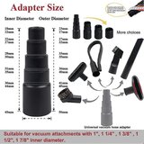 INORCO 9 kosov univerzalnih vakuumskih nastavkov 2 1/2 palca na 1 1/4 palca, adapter za cev Va za trgovino Vac, (22019756) | Shoptok.si
