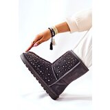 Boto Warm-up snow boots with rhinestones Grey Mariella | shoptok.hr