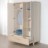 Roba Kremno bela/v naravni barvi otroška garderobna omara v hrastovem dekorju 118x190x52 cm Sidney – | Shoptok.si