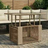  Stol za vrt Bež 100 x 55 x 37 cm PE Rattan i Staklo | shoptok.hr