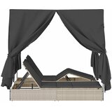  Dvostruka ležaljka Svijetlo siva 205 x 129 x 200 cm poliratan | shoptok.hr