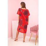Kesi Włoski Women's cotton dress with oriental pattern red | Shoptok.si
