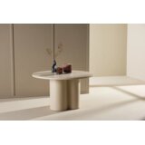 Venture Home Olivia klub stolić ⌀80 cm, bež Slike