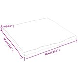  Kupaonska radna ploča 60 x 60 x 2 cm netretirano masivno drvo | shoptok.hr