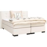 MID.YOU POSTELJA BOXSPRING 180 cm x 200 cm , leseni material krem barve | Shoptok.si