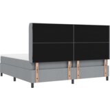  Podni okvir s madracem u svijetlosivoj boji 200x200 cm tkanina. | shoptok.hr