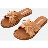 Gemre marka niezdefiniowana Brown flip-flops with a bow and edge embellishment Favira | shoptok.hr