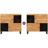  Pomoćni ormarić Smeđa 80 x 33 5 x 75 cm Čvrsto drvo manga | shoptok.hr