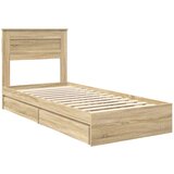 Okvir za krevet s ladicama Sonoma hrast 90 x 190 cm | shoptok.hr