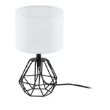 Eglo carlton 2 stona lampa/1,e14, v305, crna/bijeli tekstil 2R49QM5 Cene