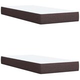  Krevet s oprugama i madracem tamnosmeđi 200x200 cm od tkanine | shoptok.hr