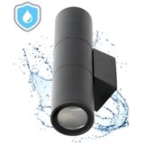  Spoljno zidno svetlo 2xGU10/35W/230V IP54, okruglo, crne boje | Eponuda.com