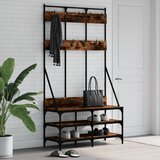 The Living Store Regal za oblačila s prostorom za čevlje dim. hrast 100x40x184cm - Regal Za Oblačila, (21484463) Cene