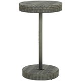 vidaXL Vrtna miza siva 60,5x106 cm poli ratan Cene