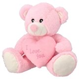 Ozzo Plush, igračka, plišana, meda, roze, 28cm, I love you Cene
