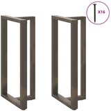  Noge barske mize T-oblike 2kosa naravno jeklo 60x35x(110-111)cm, (21828596) | Shoptok.si