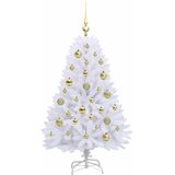  Umjetno božićno drvce s nogom Bijela 120 cm PVC i čelik | shoptok.hr