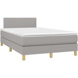 Box spring postelja z vzmetnico svetlo siva 120x200 cm blago, (20726173) | Shoptok.si