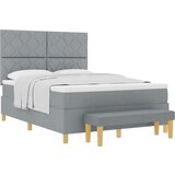 vidaXL Box spring krevet Svjetlosiva 160 x 200 cm tkanina Cijene