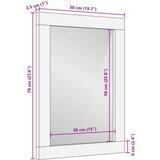  Ogledalo za kopalnico Naravna 50 x 70 x 3 cm Masiven les manga, (5000112553) | Shoptok.si