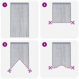  Zavjese od špage 2 kom antracit boje 100x250 cm | shoptok.hr