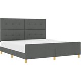 Krevetna konstrukcija Tamno siva 180 x 200 cm tkanina | shoptok.hr
