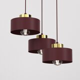  Luster na sajli MARTI 3xE27/15W/230V bordo/zlatna | Eponuda.com