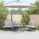  Vrtni set za objed 3 pcs Svijetlo siva Čelik | shoptok.hr