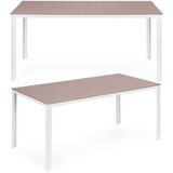 Multi Garden Vrtni stol za 6 osoba 156 × 78 cm, polywood, vrtni namještaj, bež-bijeli Cijene