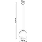 Nice Lamps Viseča svetilka v zlati barvi s steklenim senčnikom ø 20 cm Cezab – | Shoptok.si