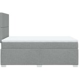 vidaXL Boxspring postelja z vzmetnico svetlo siva 120x190 cm blago | Shoptok.si