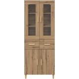  Highboard Umjetnički hrast 69,5 x 34 x 180 cm Konstruirano drvo Slike