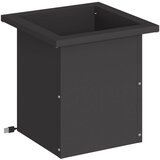  Vrtna posuda za sadnju s LED svjetlom Crna 30 x 30 x 30 cm Slike