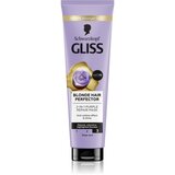 Schwarzkopf Gliss Blonde Hair Perfector regenerirajuća maska za kosu za posvijetljenu ili kosu s pramenovima 150 ml | shoptok.hr