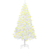  Umjetno božićno drvce LED s gustim granama bijelo 210 cm