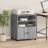 vidaXL Stalak za pisač s kotačima siva boja hrasta 60 x 48 x 74 cm | shoptok.hr