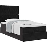 vidaXL Otomanski okvir kreveta s madracima crni 90x190cm baršunasti | shoptok.hr