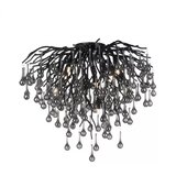 PAUL NEUHAUS 8091-18 - Plafonski luster ICICLE 9xG9/40W/230V, prečnik 50 cm, crne boje | Eponuda.com